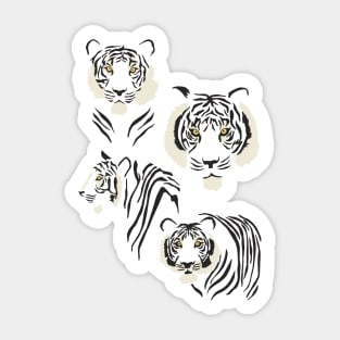 Tiger Pattern in Orange Sticker